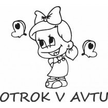 Nalepka Otrok v avtu T0048