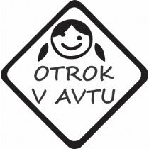 Nalepka Otrok v avtu T0160