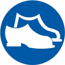 Znak Obvezna uporaba zaščitnih čevljev