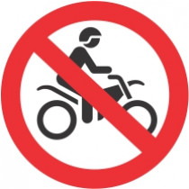Znak Prepovedana vožnja z motorjem