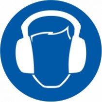 Znak Obvezna uporaba zaščite za sluh