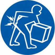 Znak Pazi na pravilno dvigovanje težjih predmetov