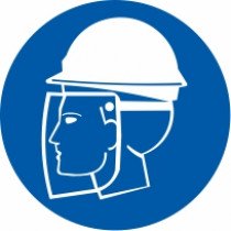 Znak Obvezna uporaba zaščitne maske in čelade